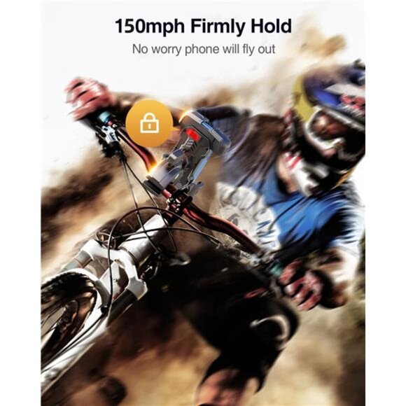 Motorcycle Phone Mount Holder 150mph Wind Anti-Shake,7.2inch Big Phone Friendly - Picture 5 of 7